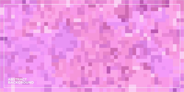 Rosa abstrakter geometrischer Pixelquadrat mit Ziegeln gedeckter Mosaikhintergrund