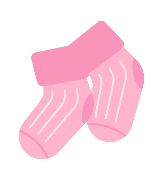 Rosa babysocken vektorillustration