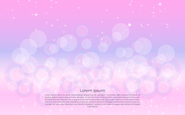 Rosa blauer Bokeh-Hintergrund glänzendes Design in 3D-Darstellung