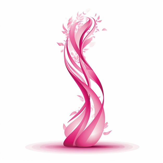 Vektor rosa brustkrebs-symbol rosa weihnachtsband brustkrank rosa brustband-waren