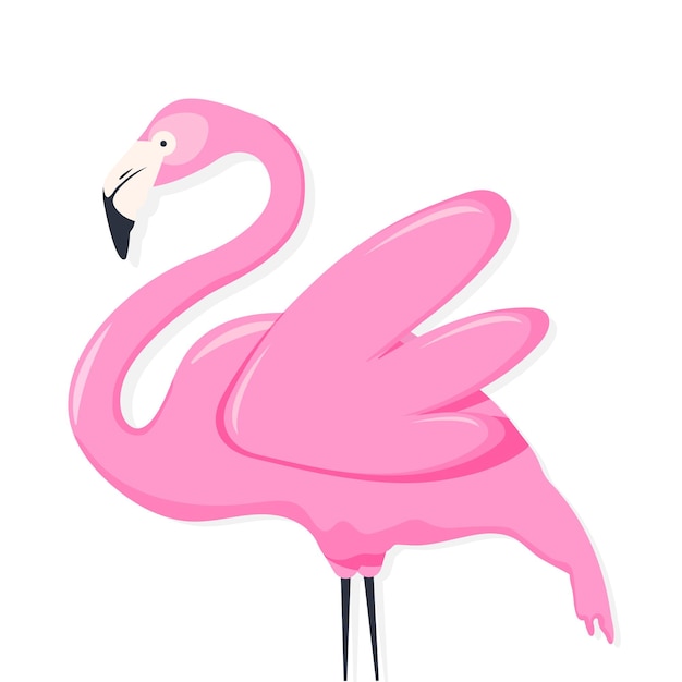 Vektor rosa flamingo-vektor-illustration