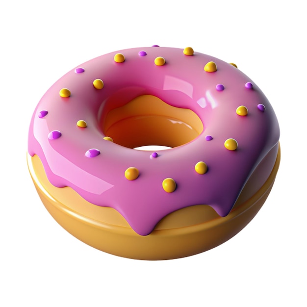 Rosa gefrorener Donut mit Sprinkles