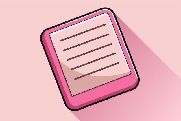rosa gefüttertes Notizpapier