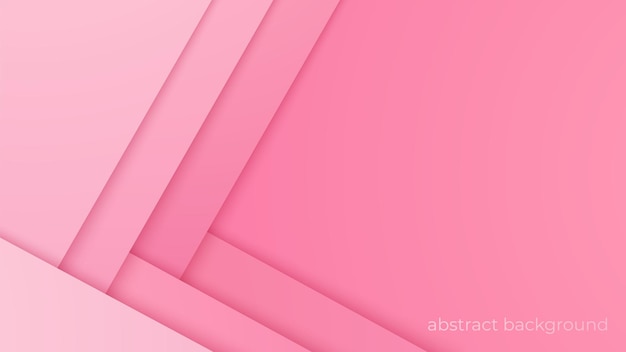 Rosa Hintergrund. Abstrakte moderne weibliche leere Fahne, Schatten und Farbpapierblätter. Frauen- oder Muttertag, Mädchenpower-Feminismus-Vektorhintergrundschablone. Rosa Farbe, leere Fahnenillustration