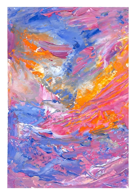 Vektor rosa orange blauer gouache abstrakter hintergrund