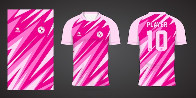 Rosa sport-fußball-trikot-vorlage