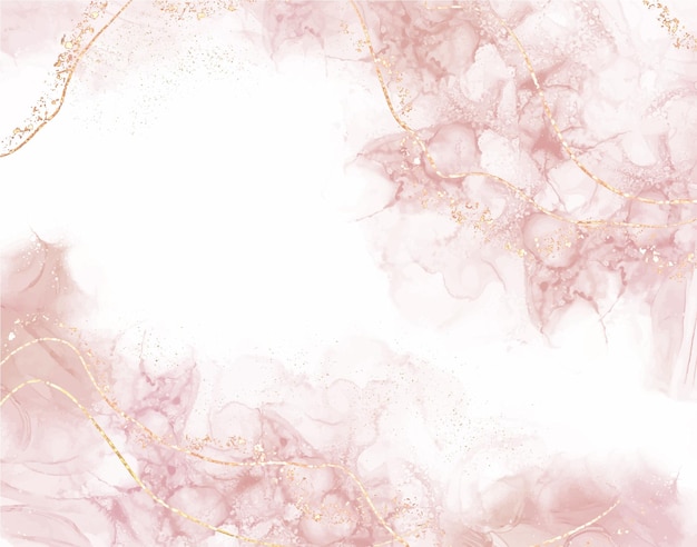 Rosa und Goldalkohol-Tinten-Zusammenfassungs-Hintergrund