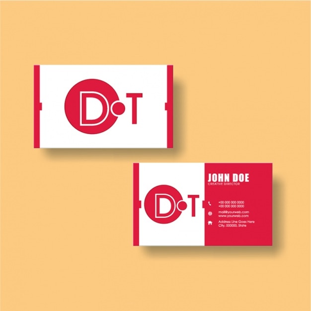 Rosa und weiße corporate card design