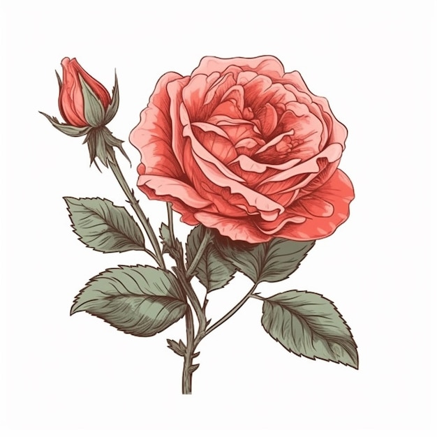 Vektor rose blume vektor blumen blüte natur dekoration illustration schön isoliert set p