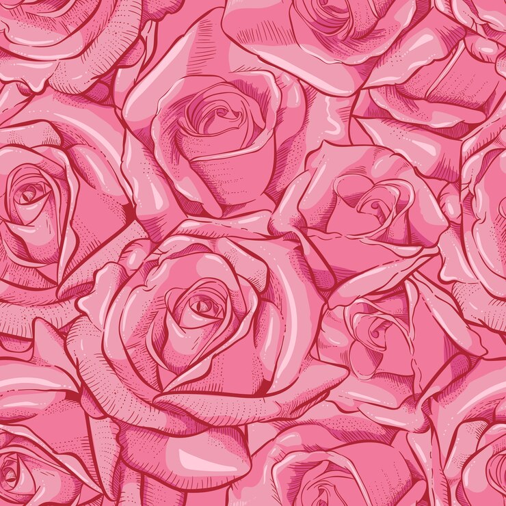 Vektor rose nahtlose muster