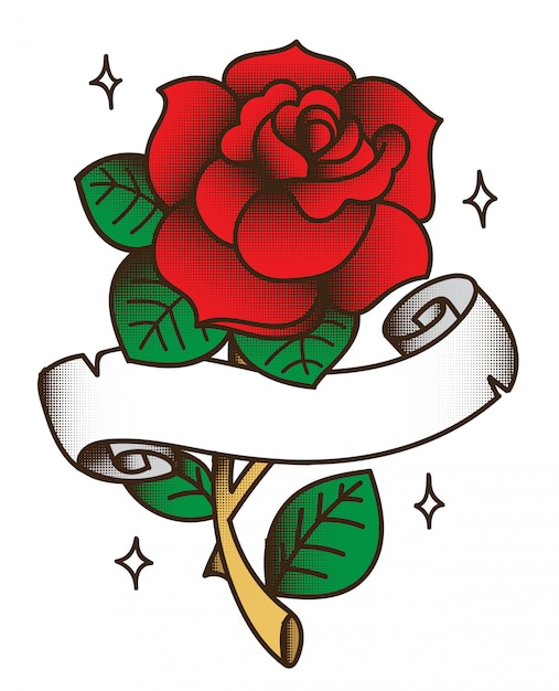 Rose tattoo zeichnung