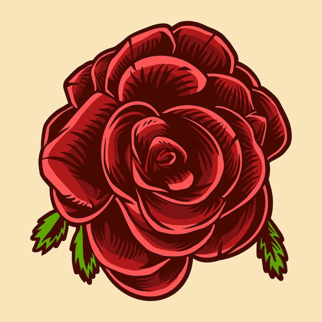 Rose Vektor-Illustration Design isoliert