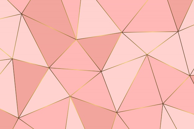 Roségold-geometrisches abstraktes Muster