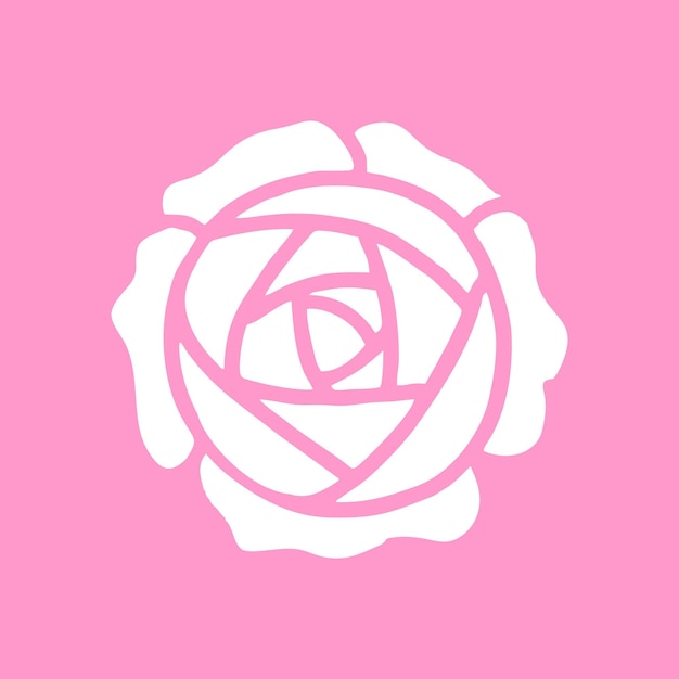 Vektor rosenblütenillustration oder -symbol