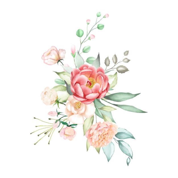 Rosenstrauß des Aquarells backfround