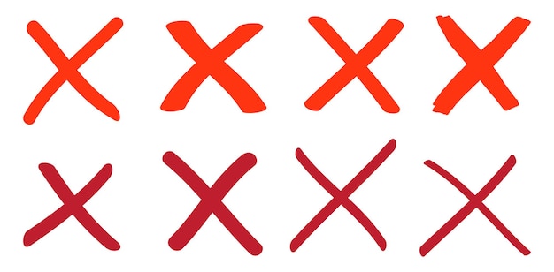 Rot-grungiges x-zeichen