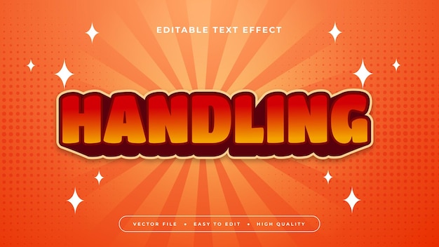 Rot-Weiß-Handhabung 3D-Editierbarer Text-Effekt Schriftart-Stil