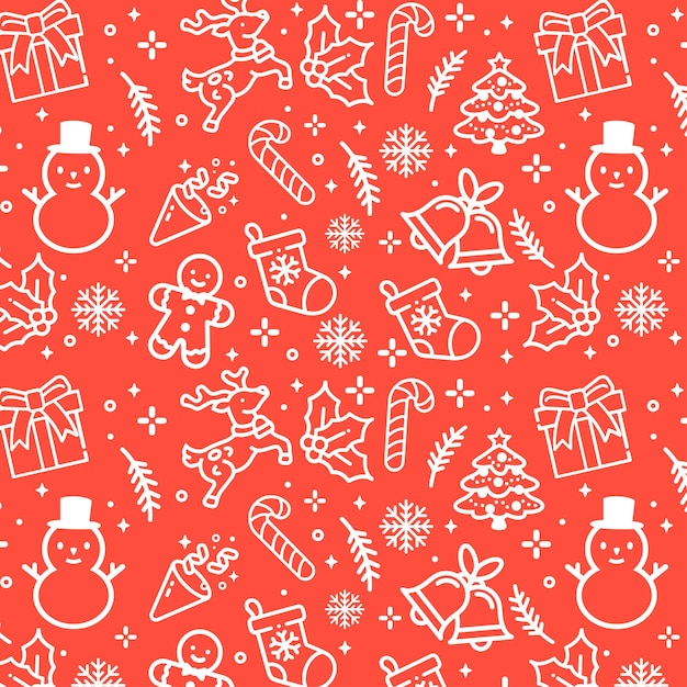 Rot-weißes Weihnachtsmuster