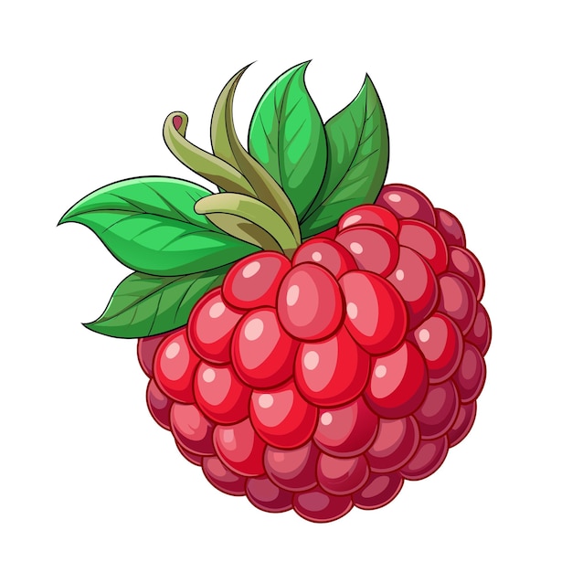 Rotbeeren-fasern-süß-symbol auf weißem hintergrund