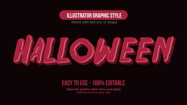 Rote 3d tropfende halloween-typografie