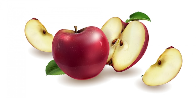 Rote Apfelillustration