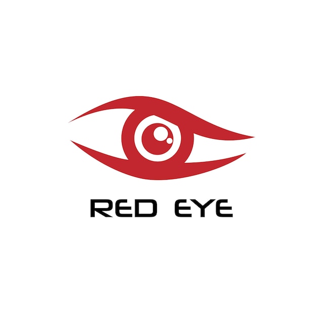 Rote-augen-logo-design-vorlage