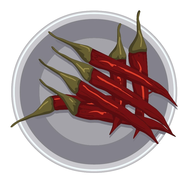 Rote chilis-vektor-illustration