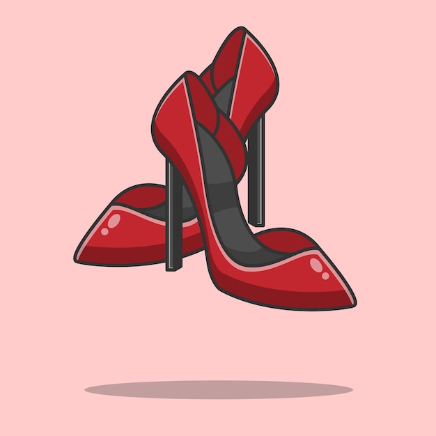 Rote High Heels-Vektor-Illustration