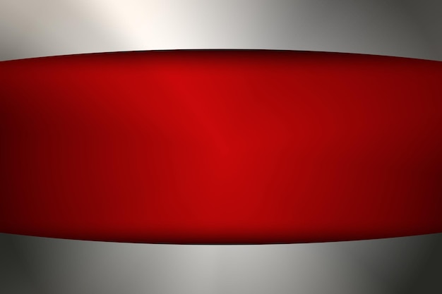 Rote leere vorlage unter metallischem rahmentechnologie digitales modell leerer farbverlauf für die präsentation