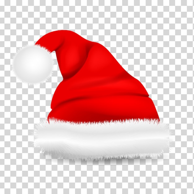 Rote realistische Weihnachtsmütze Weihnachtsmann