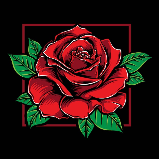 Rote rose logo illustration