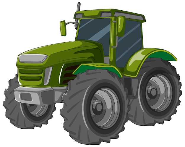 Rote traktor-cartoon-illustration