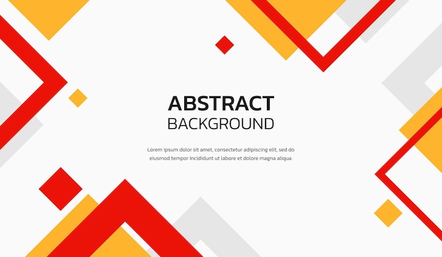 Rote und gelbe abstrakte geometrische Hintergrundvektorillustration