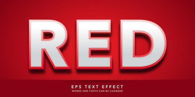 roter 3D-bearbeitbarer Texteffekt