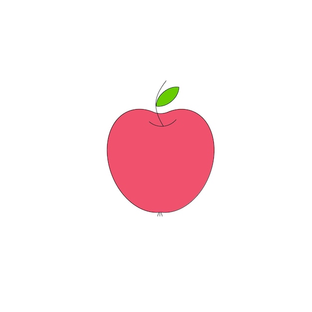 Roter Apfel getrennt auf weißem Hintergrund