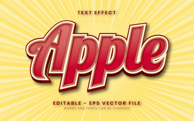 Roter Apple-Texteffekt