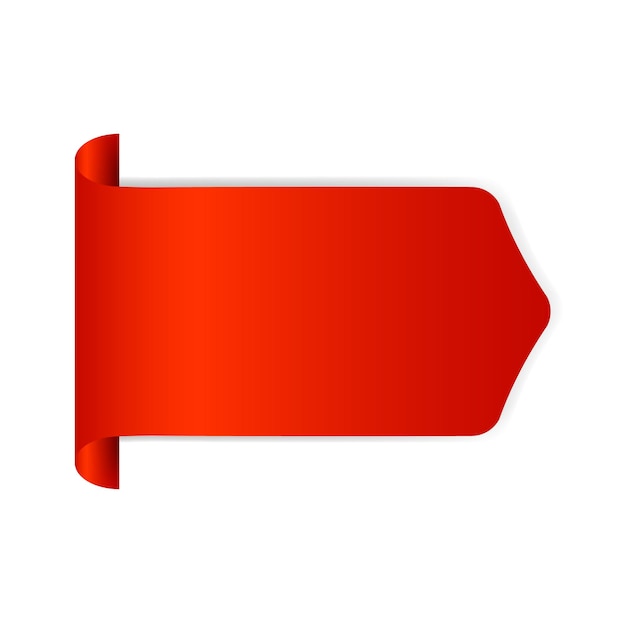 Roter Banner-Sticker-Vektor einfacher Clipart-Satz
