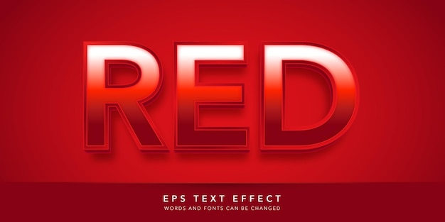 Roter bearbeitbarer 3D-Texteffekt