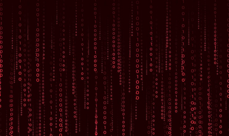Vektor roter binärcode-hintergrund