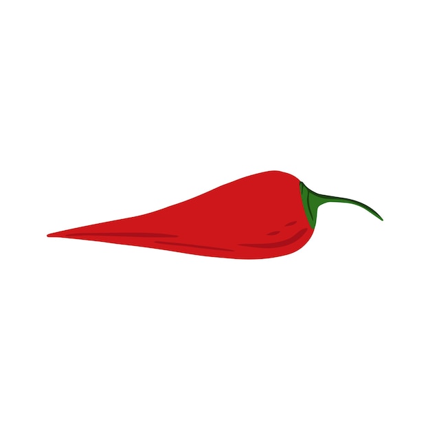 Roter chili handgezeichneter stil isoliert auf weißem hintergrund doodle cayenne-pfeffer-gemüse