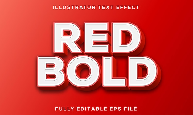 Roter fetter Texteffekt