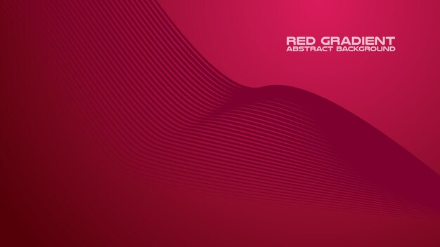 Roter Gradient mit kurvenförmigem abstrakten Hintergrund für Hintergrund oder Präsentation