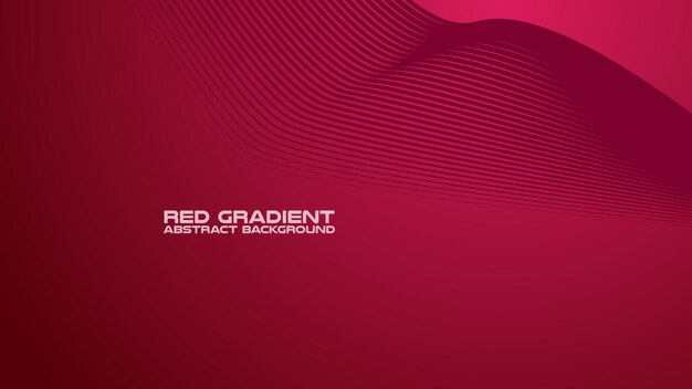 Roter Gradient mit kurvenförmigem abstrakten Hintergrund für Hintergrund oder Präsentation