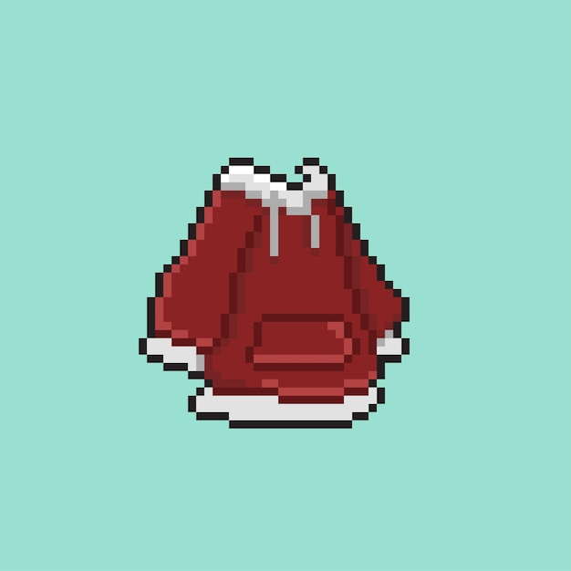 Roter hoodie im pixel-art-stil