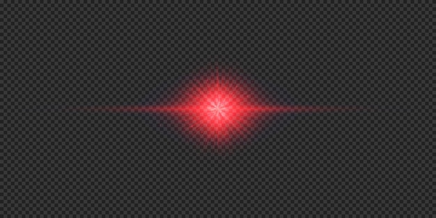 Vektor roter horizontaler lichteffekt von linsenflächen