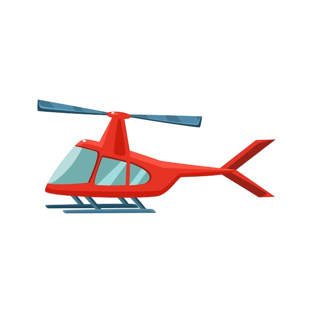 Roter Hubschrauber-Spielzeugflugzeug-Symbol