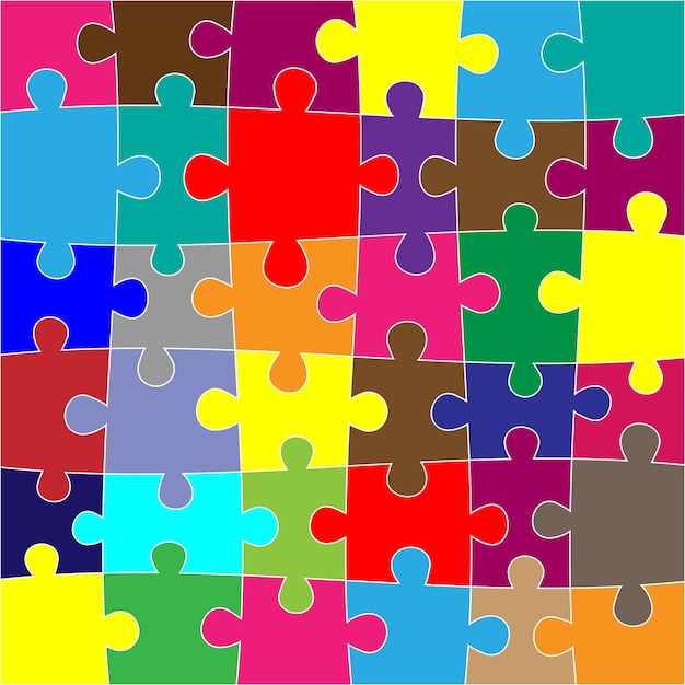 Vektor roter puzzle-hintergrund