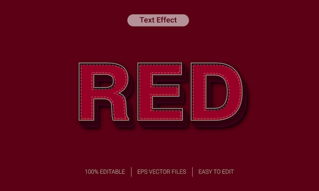 Roter Retro-Art-Texteffekt