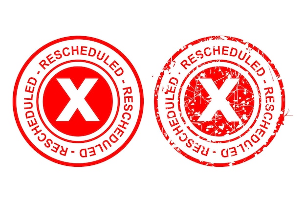 Roter Stempel verschoben oder verschoben