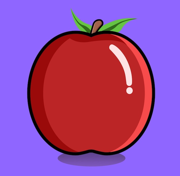 Rotes äpfel-frucht-vektor-ikonen-design